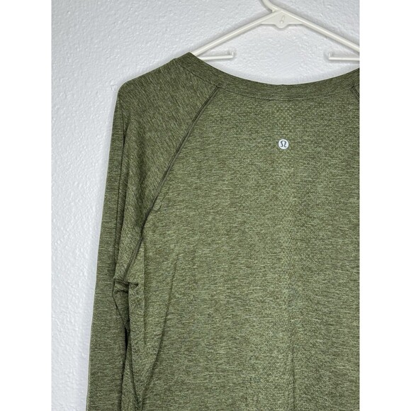 Lululemon Shirt Womens 18 Green Swiftly Tech Long Sleeve Athleisure Training Run - Picture 10 of 16